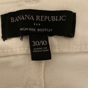 Banana Republic Women's High-Rise White Jeans